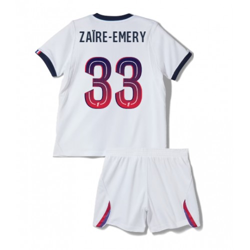 Paris Saint-Germain Warren Zaire-Emery #33 Gostujuci Dres za Dječji 2026-27 Kratak Rukavima (+ kratke hlače)